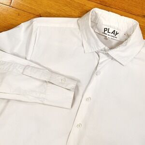 PLAY Comme des Garcons White Button Down Shirt Women's Medium